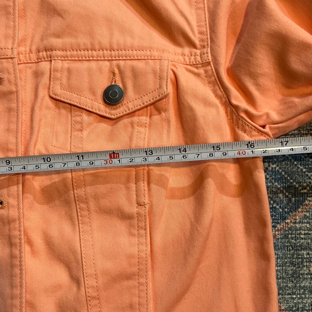 New without tag Peach color Denim Jacket - Picture 8 of 10